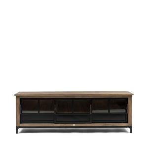 Rivièra Maison TV-meubel The Hoxton Essenhout en Glas, 190cm - Black