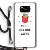 Fries before guys: Xiaomi Poco X3 NFC Transparant Hoesje met koord