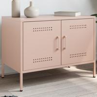 Tv-meubel 68x39x50,5 cm staal roze