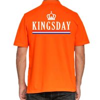 Kingsday poloshirt vlag oranje voor heren - thumbnail