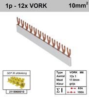 SEP Verdeelkam 1f Vork 12p 18mm grijs F01012G06