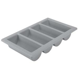 Horeca bestekbak/bestekhouder - 53 x 32 x 10 cm - 4 vakken - opberg accessoires - BBQ/Feestje