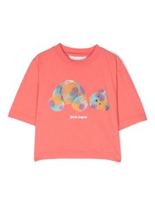 Palm Angels Kids t-shirt crop à imprimé Teddy Bear - Rose