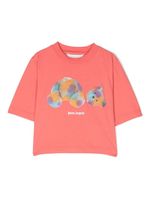 Palm Angels Kids t-shirt crop à imprimé Teddy Bear - Rose