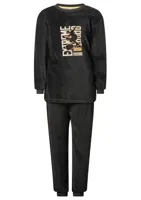 Outfitter velours jongens pyjama - Skate - Warme pyjama maat 128