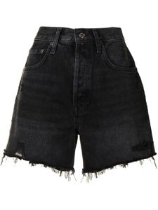 AGOLDE short en jean à effet usé - Gris