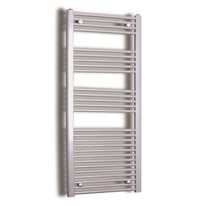 Elektrische Design Radiator Sanicare Plug & Play 172x60 cm Inox Look 1127 Watt Met Chroom Thermostaat Links Sanicare