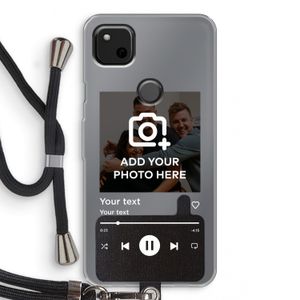 Music Player: Pixel 4a Transparant Hoesje met koord