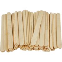 IJslolly stokjes - 100x st - naturel - 114 x 10 mm - hout - knutselhoutjes - ijsstokjes