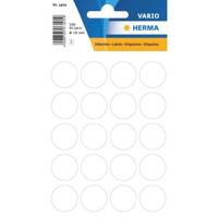 Ronde sticker etiketten - wit - Dia 19 mm - 200x stuks