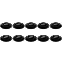 GU10 Inbouwspot 10-pack - Zwart Aluminium - Kantelbaar Ø105mm