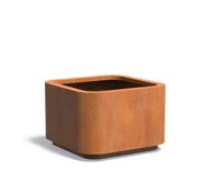 Cortenstaal plantenbak ROHIN 120x120x80cm.