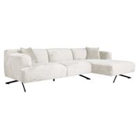 Richmond 3-zits Loungebank 'Donovan' Rechts, Chenille, kleur Crème