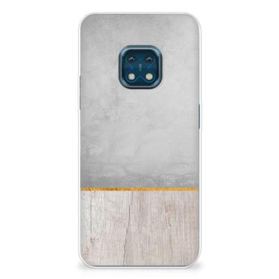 Nokia XR20 | Bumper Hoesje | Wood Concrete
