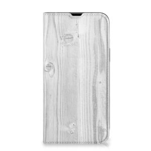 iPhone 13 Pro Max Book Wallet Case White Wood