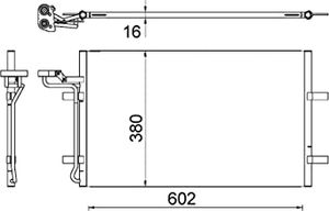 Condensor, airconditioning AC725000S