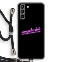 Vice Black: Samsung Galaxy S21 Transparant Hoesje met koord