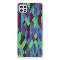 Samsung Galaxy A22 5G TPU Hoesje Abstract Green Blue