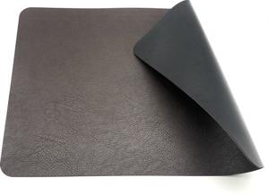 Kade 171 - Luxe placemats lederlook - 6 stuks - donkerbruin - rechthoekig - 45 x 30 cm