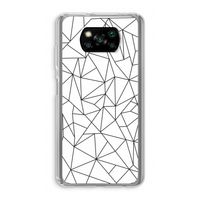 Geometrische lijnen zwart: Xiaomi Poco X3 Pro Transparant Hoesje