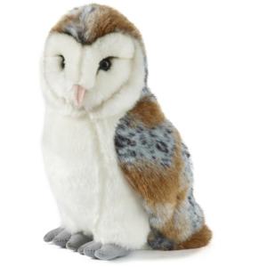 Living Nature Knuffel Uil - Kerkuil - pluche - 30 cm - uilen knuffeldier