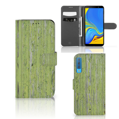 Samsung Galaxy A7 (2018) Book Style Case Green Wood Samsung Galaxy A7 (2018) Book Style Case Green Wood