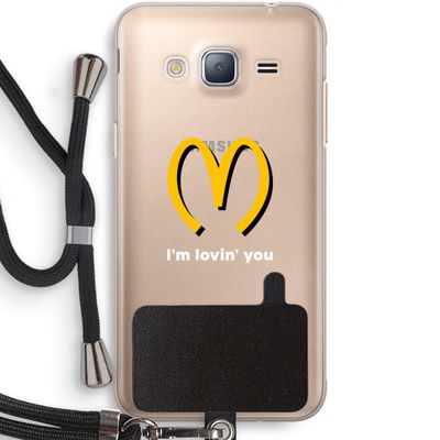 I'm lovin' you: Samsung Galaxy J3 (2016) Transparant Hoesje met koord