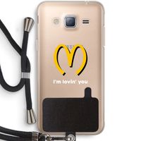 I'm lovin' you: Samsung Galaxy J3 (2016) Transparant Hoesje met koord