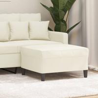 Voetenbank 70x55x41 cm fluweel crmekleurig