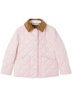 Burberry Kids veste à matelassage losanges - Rose