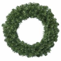 Decoris Kerstkrans - kunststof - groen - 50 cm - kerstversiering