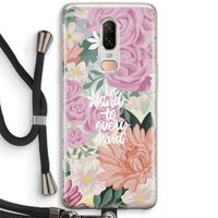 Kindness matters: OnePlus 6 Transparant Hoesje met koord