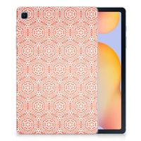 Samsung Galaxy Tab S6 Lite | S6 Lite (2022) Hippe Hoes Pattern Orange