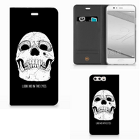 Mobiel BookCase Huawei P10 Plus Skull Eyes - thumbnail