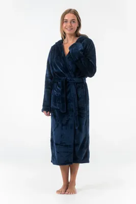 Gaubert lange dames badjas fleece - Capuchon - Warme winter ochtendjas - Badjassen dames - Copy - Copy