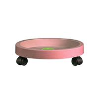 Universele ronde wielen pot tray gemakkelijk bewegende plant pot lade tuin plaat kunststof stand (roze) Universele ronde wielen pot tray gemakkelijk bewegende plant pot lade tuin plaat kunststof stand (roze)