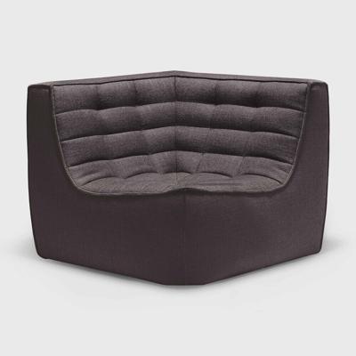 Ethnicraft Modulaire Bank 'N701' 90° Vierkant Hoekelement, kleur Donkergrijs