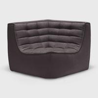 Ethnicraft Modulaire Bank 'N701' 90° Vierkant Hoekelement, kleur Donkergrijs