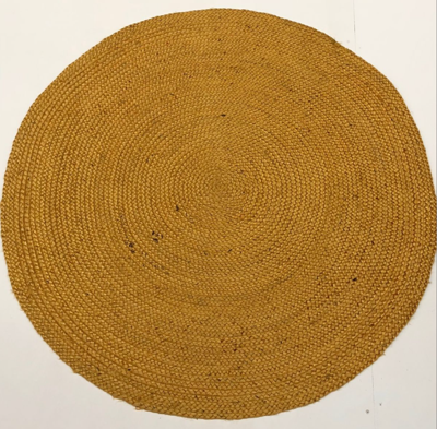 Rond vloerkleed gevlochten jute Oker in 2 maten