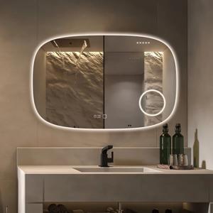 Badkamerspiegel SaniClear Shave | 100x65 cm | Vergrootglas | Indirecte verlichting | Touch button | Met spiegelverwarming