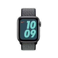 Apple origineel Nike Sport Loop Apple Watch 38mm / 40mm / 41mm World Indigo / Lime Blast - MXN12ZM/A - thumbnail