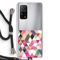 Gekleurde driehoekjes: Xiaomi Mi 10T 5G Transparant Hoesje met koord