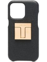 TOM FORD coque d'iPhone 8 Pro à plaque logo - Noir