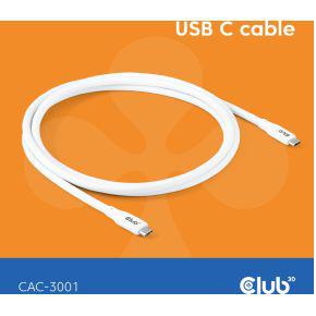 CLUB3D CAC-3001 USB-kabel USB4 Gen 3x2 2 m USB C