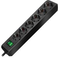 Brennenstuhl eco-line stekkerdoos 6x stekkerdoos (zwart, 1159500015, voor 6 stekkers)