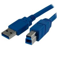 Kabel USB A naar USB B Startech USB3SAB1M Blauw