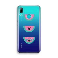 Smiley watermeloen: Huawei P Smart (2019) Transparant Hoesje