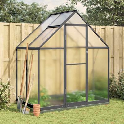 VidaXL Tuinkas met basisframe 169x114x202 cm aluminium antracietkleur
