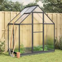 VidaXL Tuinkas met basisframe 169x114x202 cm aluminium antracietkleur