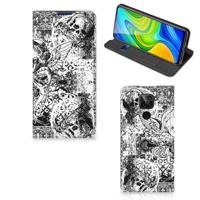 Mobiel BookCase Xiaomi Redmi Note 9 Skulls Angel